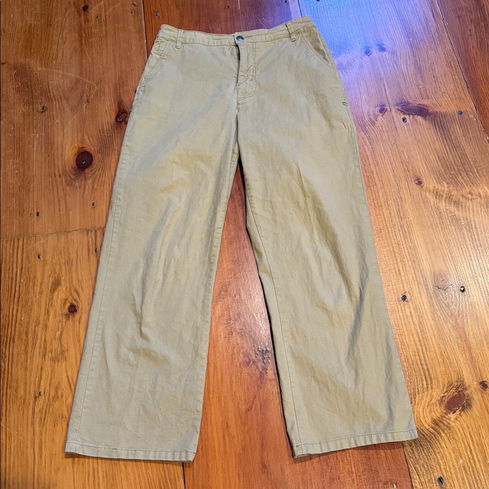 Toad&Co Wide Leg Pants in Light Khaki